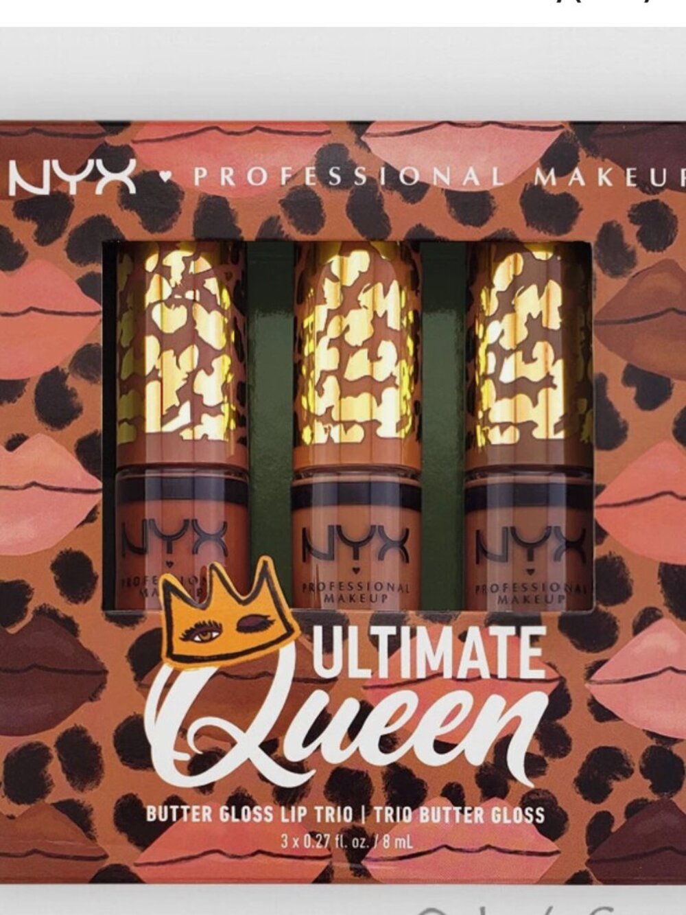 NYX Ultimate Queen Butter Gloss Lip Trio - Nude Browns